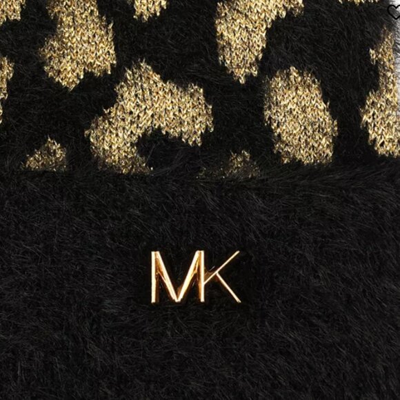 Michael Kors Leopard Beanie Hat - Picture 2 of 2
